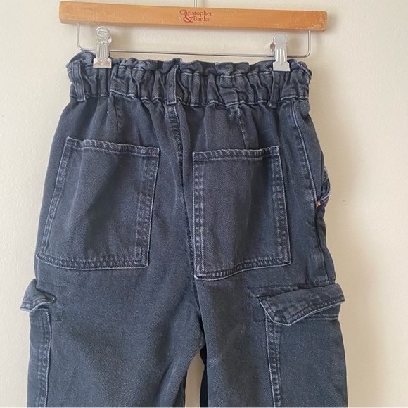 Zara Black Grey Paper bag Jeans - Picture 8 of 9